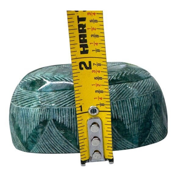 Hand-Carved Green Emerald Gemstone Intricate Leaf Pattern 1700+ Carats Large - Picture 11 of 11